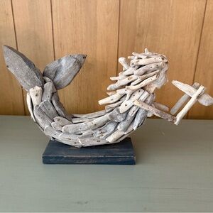 Rustic Driftwood Mermaid Art Piece